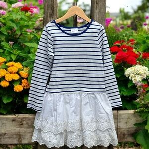 Hanna Andersson striped eyelet dress